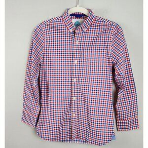 Boden Boys sz 11-12 button down check shirt mini boden